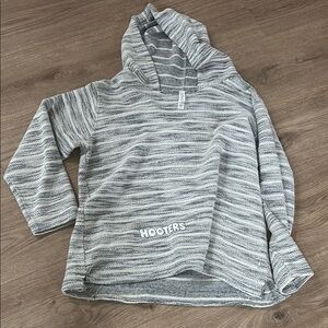 Hooters Gray Striped Hooters Hoodie